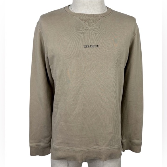Les Deux Men's Beige round Crewneck Sweater XS - Picture 1 of 9